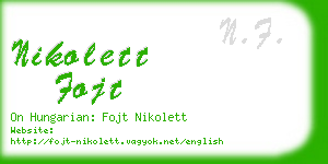 nikolett fojt business card